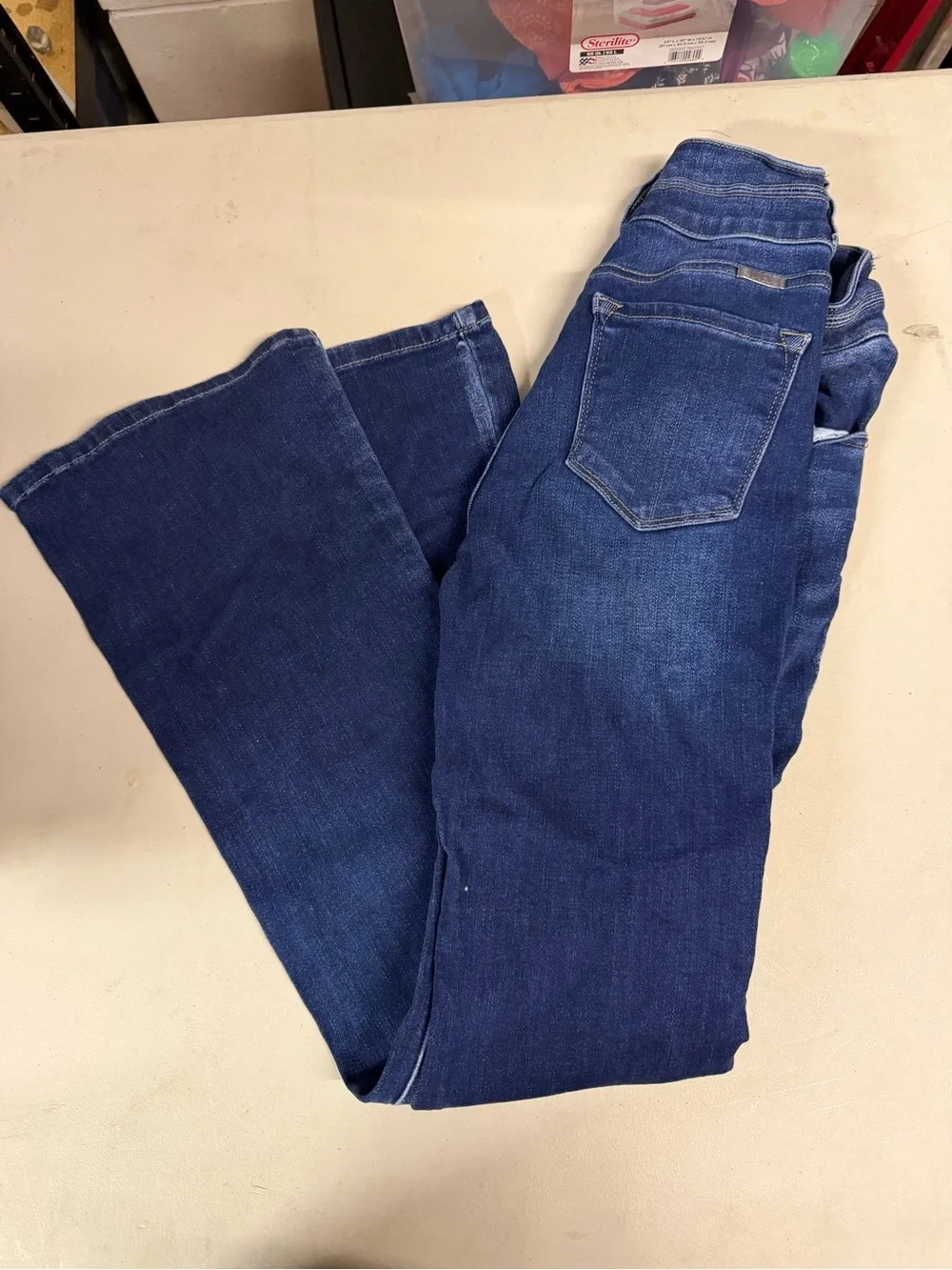 Kancan Women’s Dark Blue Denim Jeans - High Waist Stretch size 3 PETITE